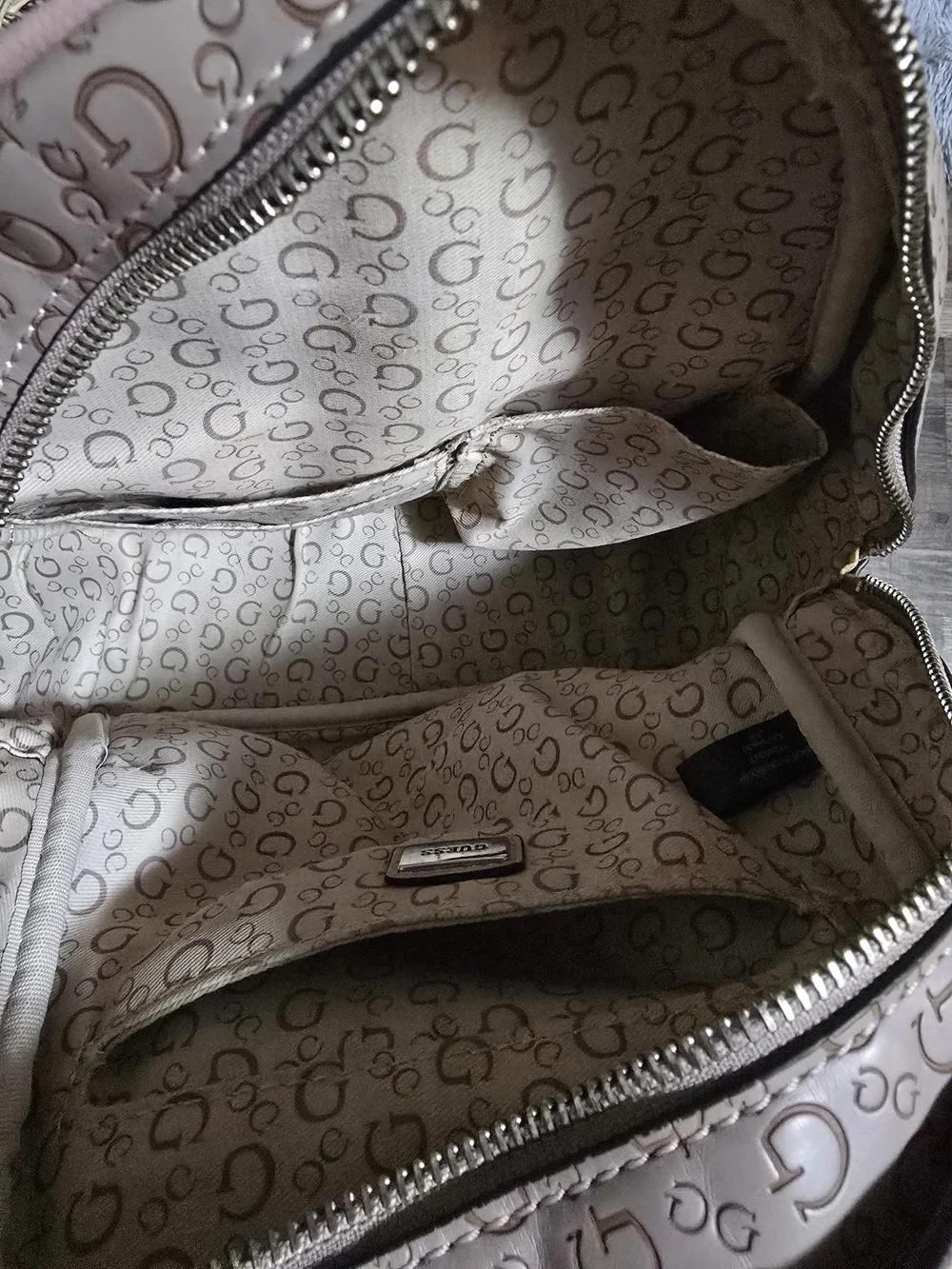 GUESS Blush Pink Monogram Mini Backpack